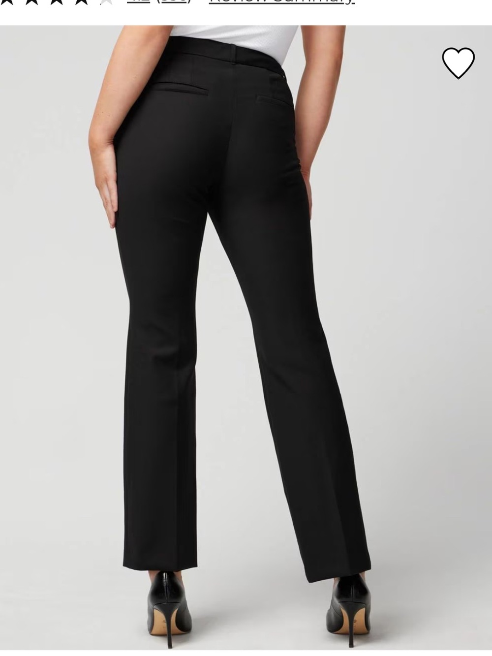 White House Black Market Black Curvy Bootcut Stretch Pants - Picture 2 of 7
